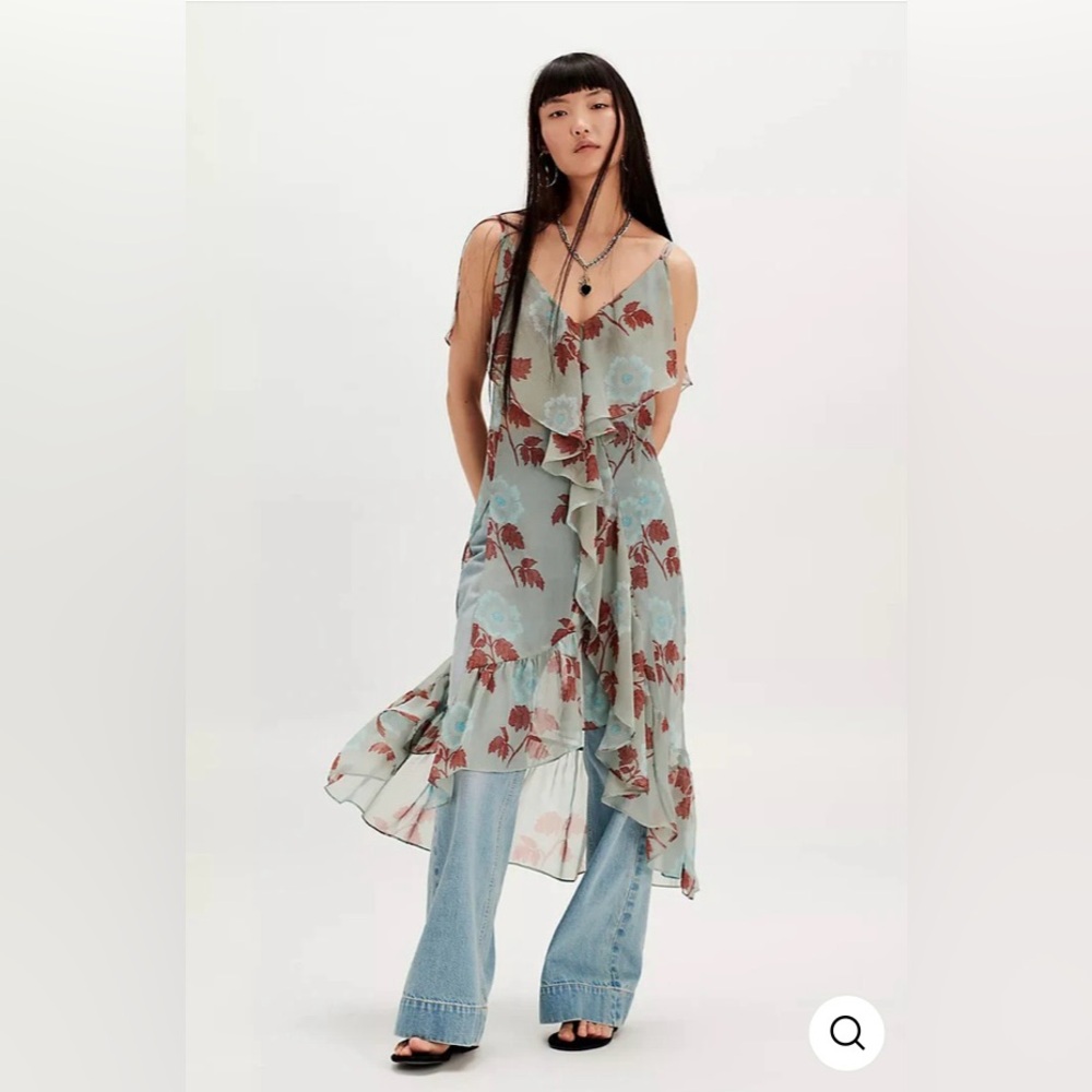 NWOT Free People SunFaded Maxi Top